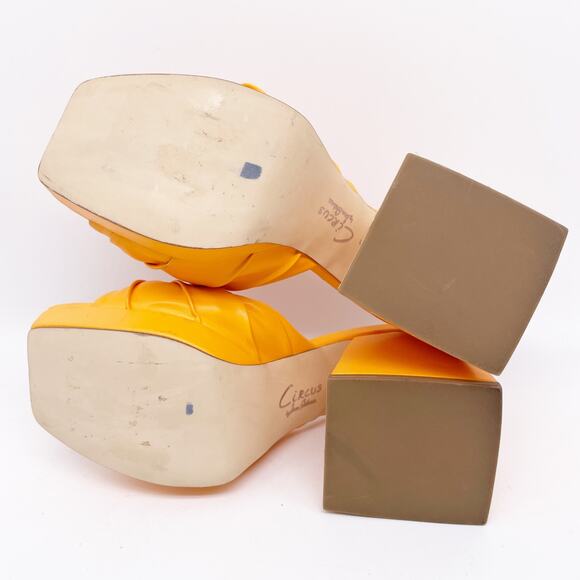 Circus Sam Edelman Women's Marianna Woven Slide Sandals Orange Size 5M - Picture 7 of 14